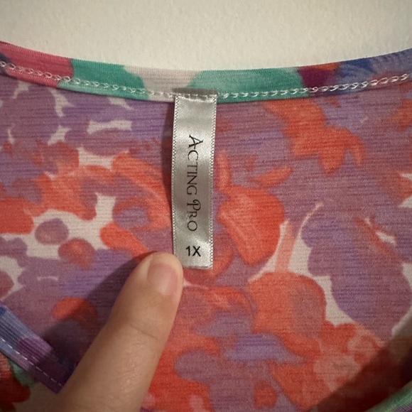 Acting Pro - Floral - Sz 1X - Picture 3 of 3